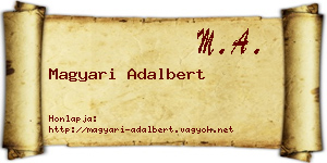 Magyari Adalbert névjegykártya